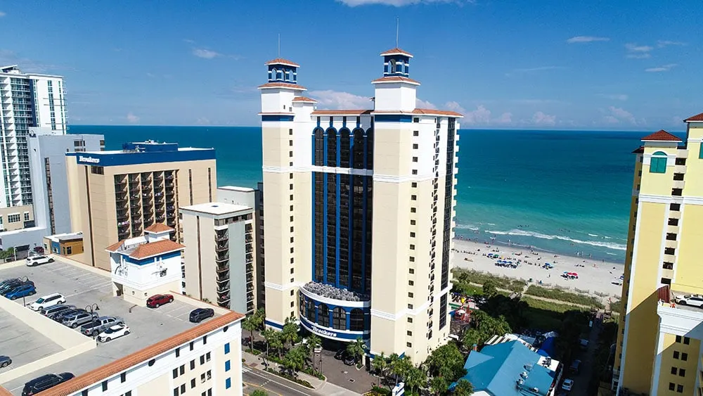 The Breakers Resort towers seen from the beach