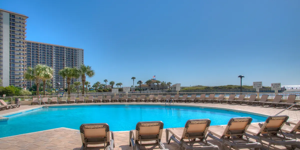 The oceanfront towers of Ocean Creek Resort in North Myrtle Beach
